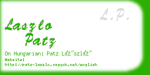 laszlo patz business card